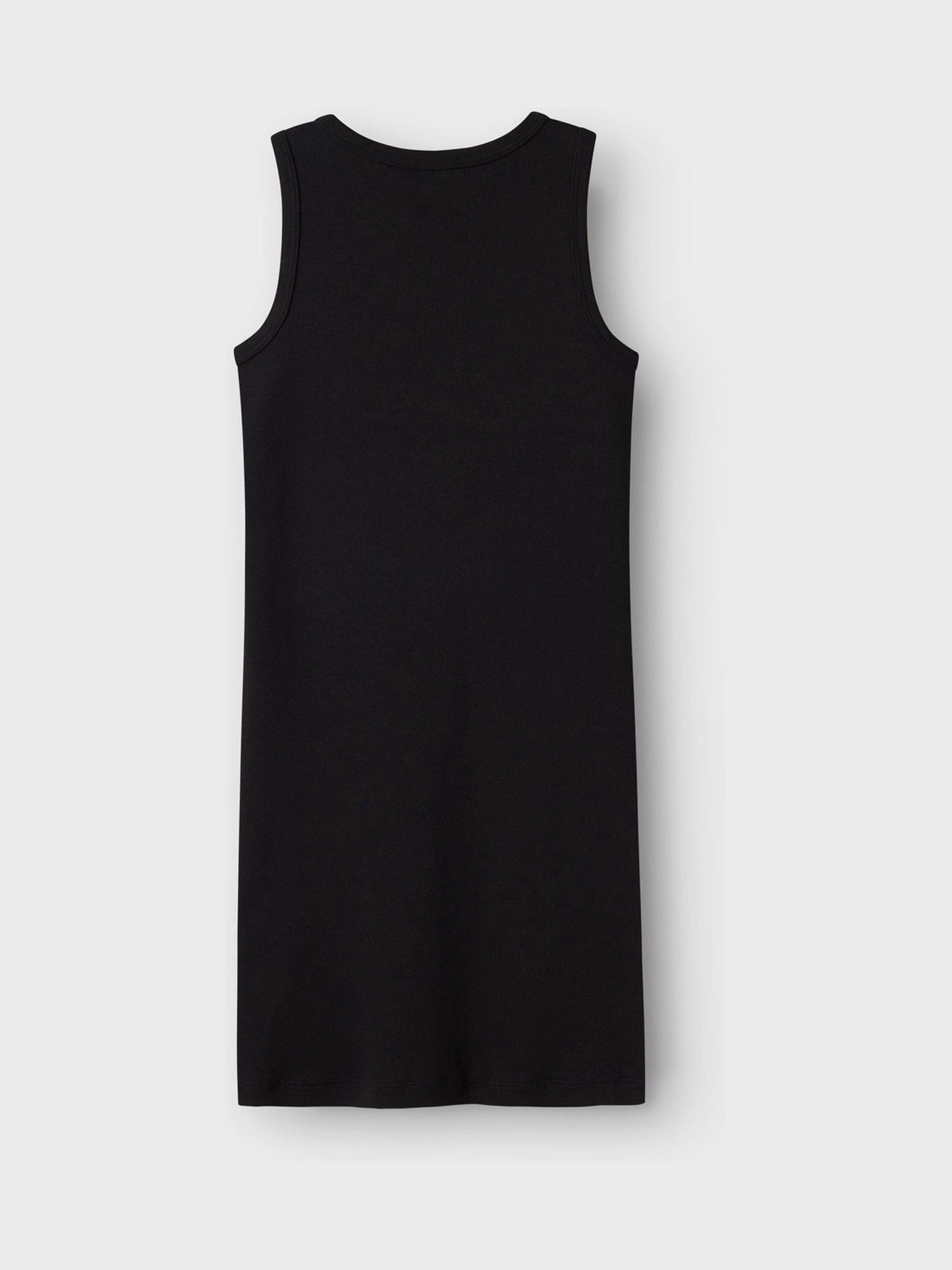 NAME IT Black Ribbed Cotton Tank Dress image 3