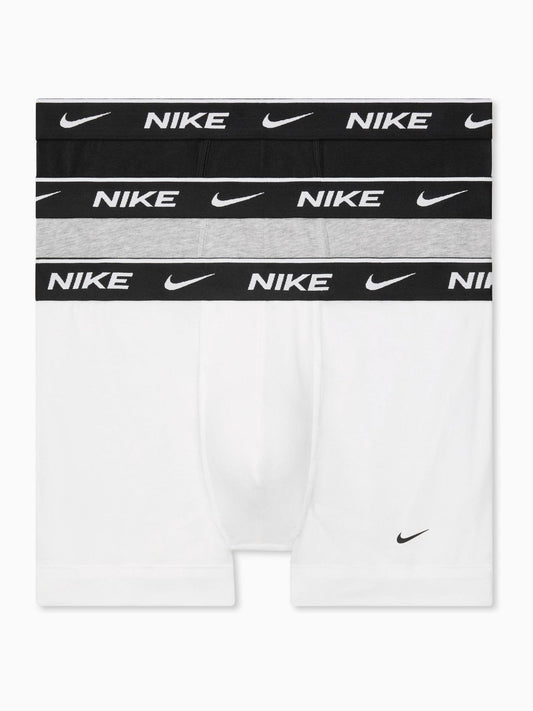 Disney Kidz - Nike Black/Grey/White Essential Cotton Stretch Boxer Trunks 3 Pack image 1