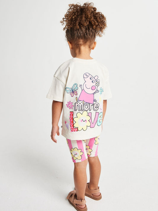 Dsiney Kidz - Brand Threads Pink Peppa Pig T-Shirt & Shorts Set image 2