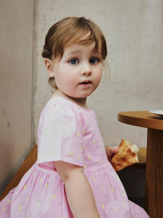 Name It Pink Short Sleeve Lemon Print Dress image 2