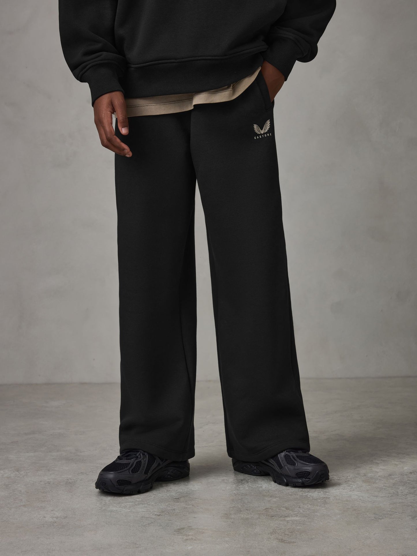 Dsiney Kidz - Castore Black Oversized Hoodie and Wide Leg Joggers Set image 5