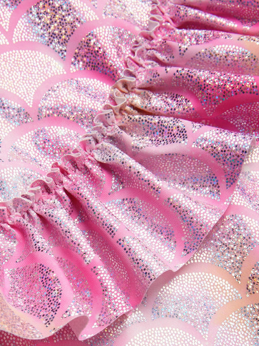 Dsiney Kidz - Angels By Accessorize Pink Sparkle Frill Mermaid Swimsuit image 2