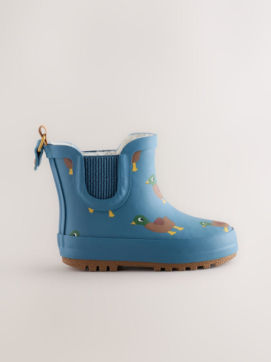 Dsiney Kidz - Blue/Brown Duck Warm Lined Ankle Wellies image 2