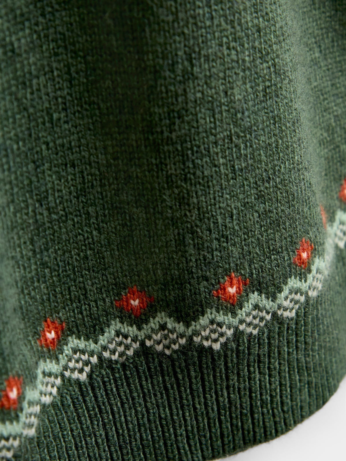 Dsiney Kidz - JoJo Maman Bébé Khaki Green Tractor Fairisle Knitted Jumper image 4