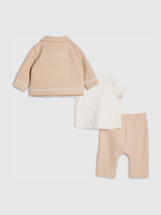 River Island Cream Shacket & Joggers Set 3 Piece image 2