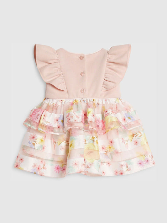 Dsiney Kidz - River Island Pink Floral Occasion Dress image 2