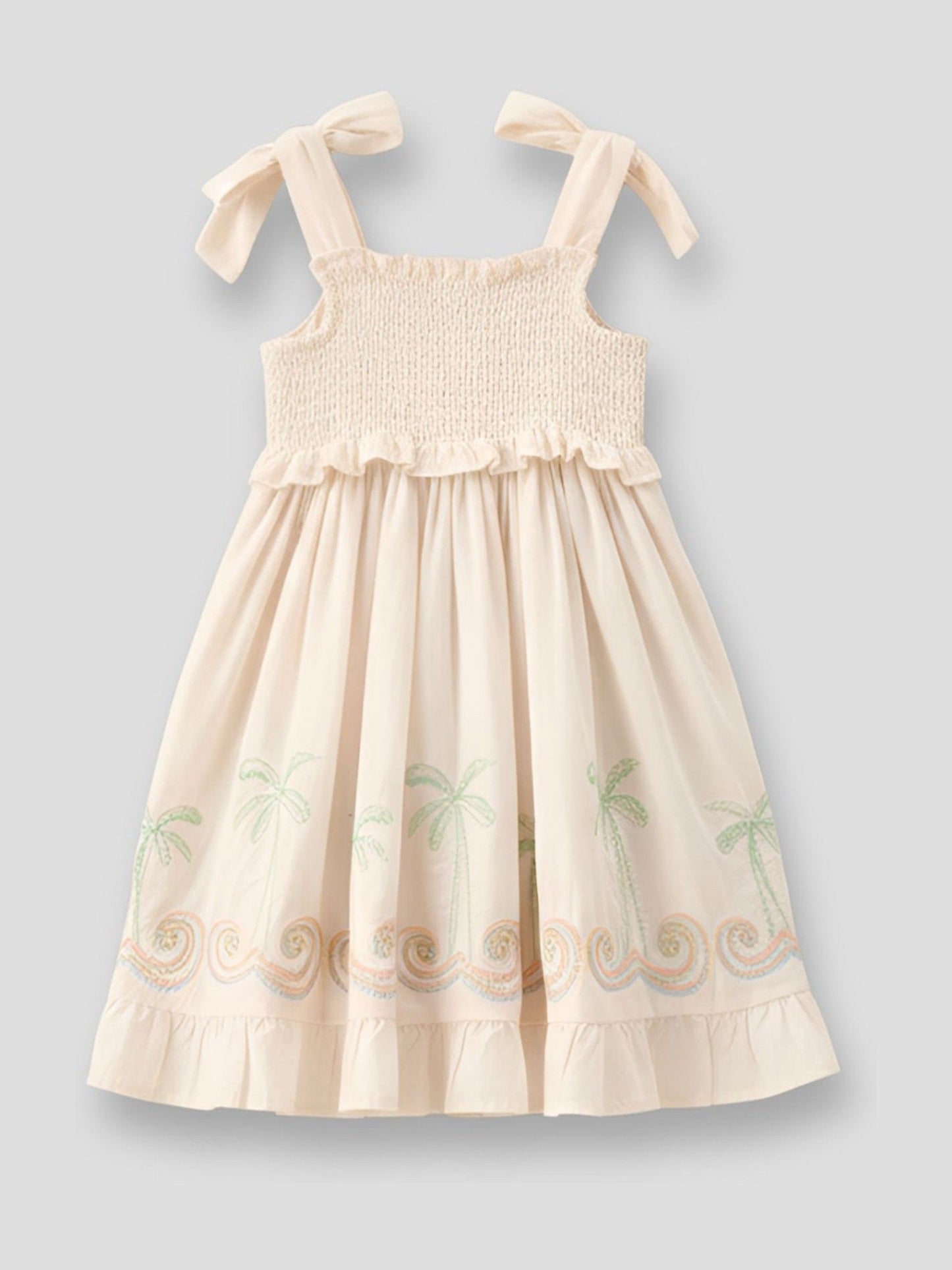 Angel & Rocket Natural Palma Embroidered Hem Sun Dress image 6