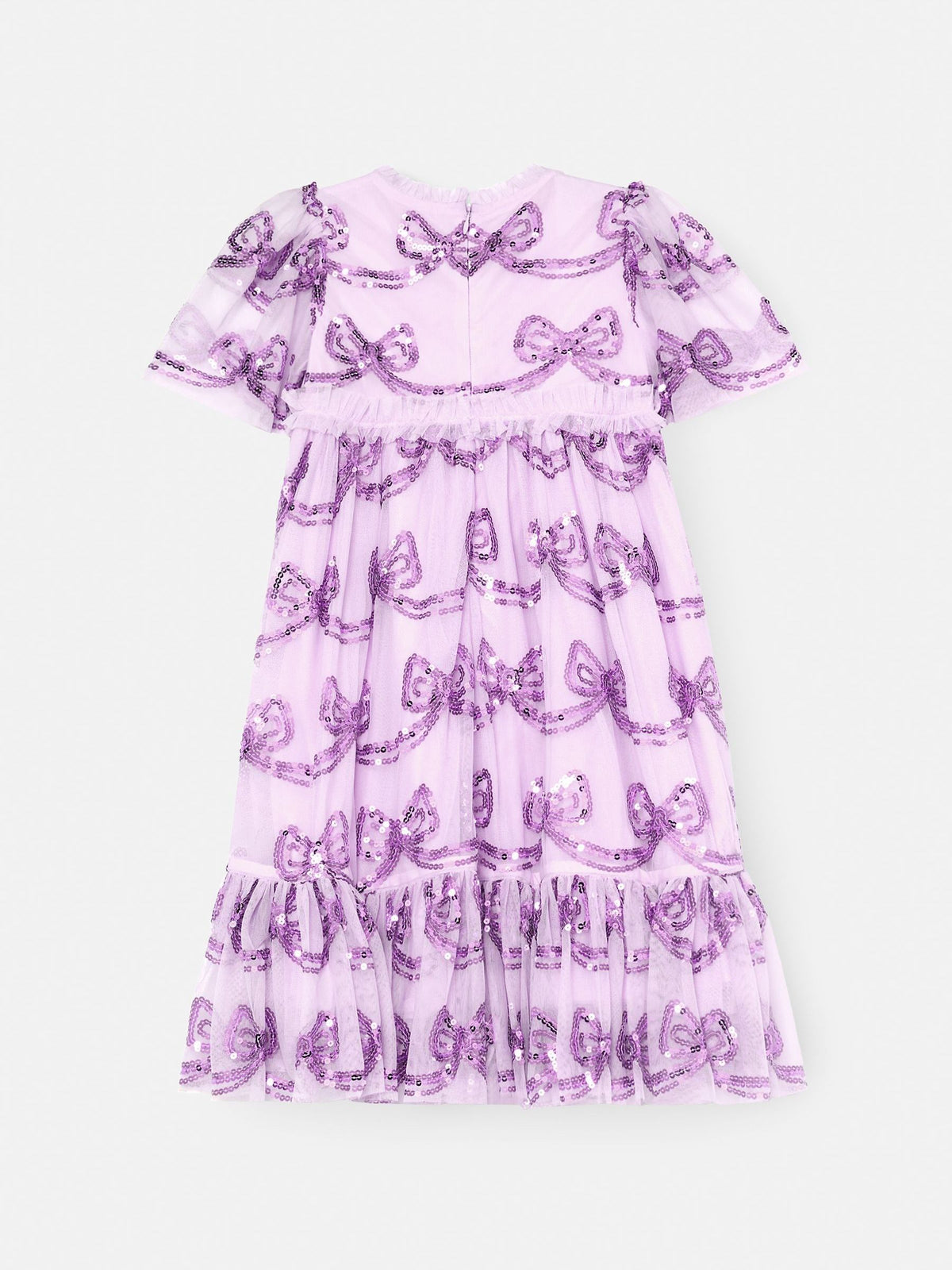 Dsiney Kidz - Angel & Rocket Purple Delta Bow Sequin Mesh Dress image 11