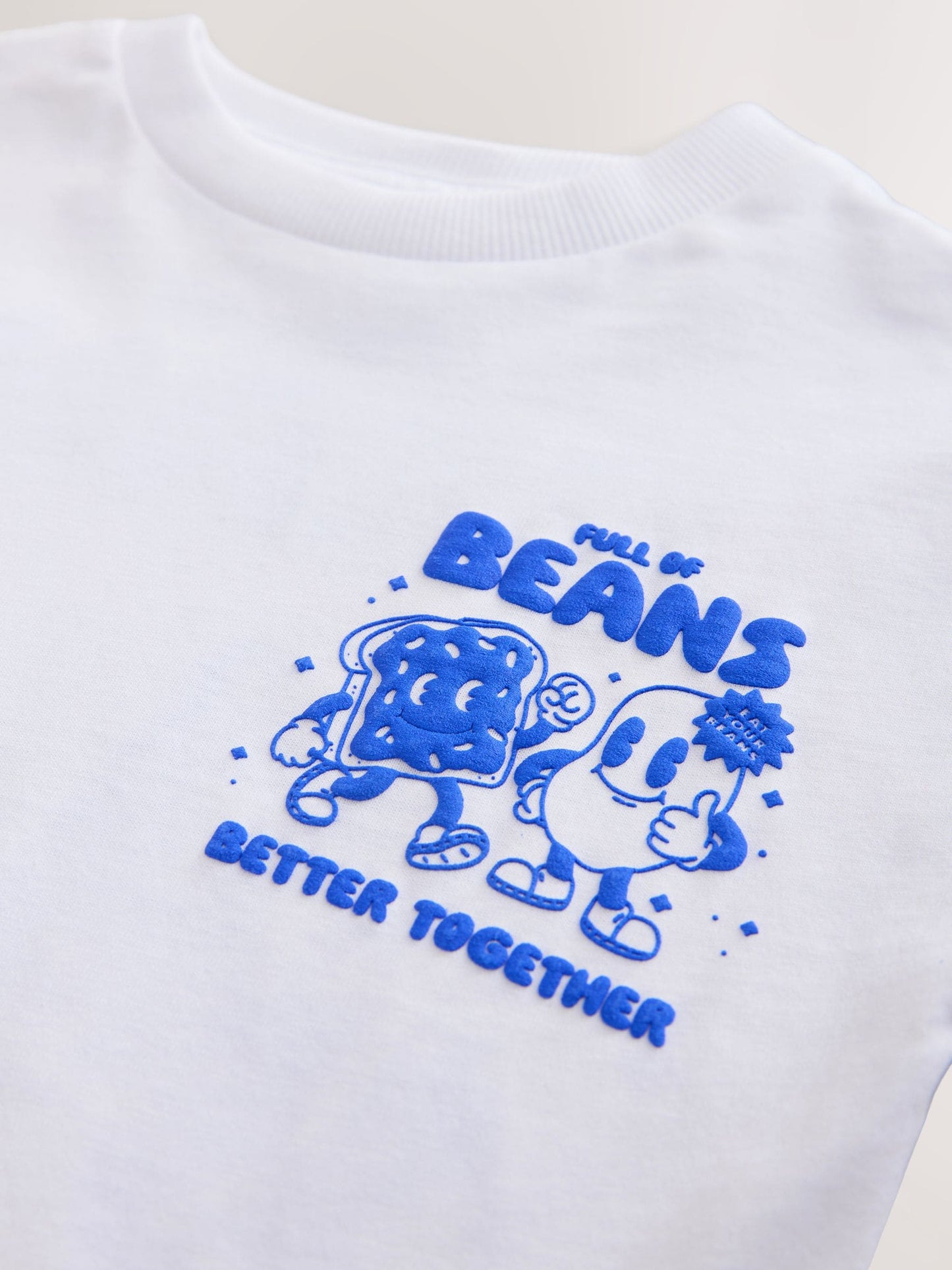 White Full of Beans Short Sleeve Graphic T-Shirt (3mths-7yrs) image 7