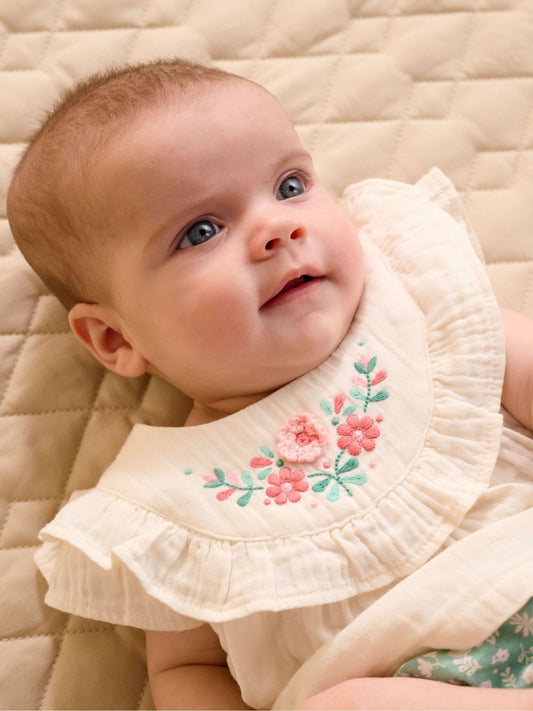 Purebaby Green Embroidered Top and Bloomer Set image 2