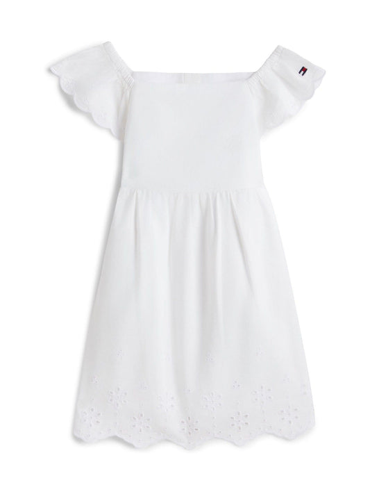 Dsiney Kidz - Tommy Hilfiger White Broderie Anglaise Dress And Bloomers Set image 2