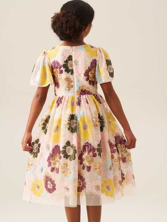 Dsiney Kidz - Angel & Rocket White Verity Flower Sequin Dress image 2