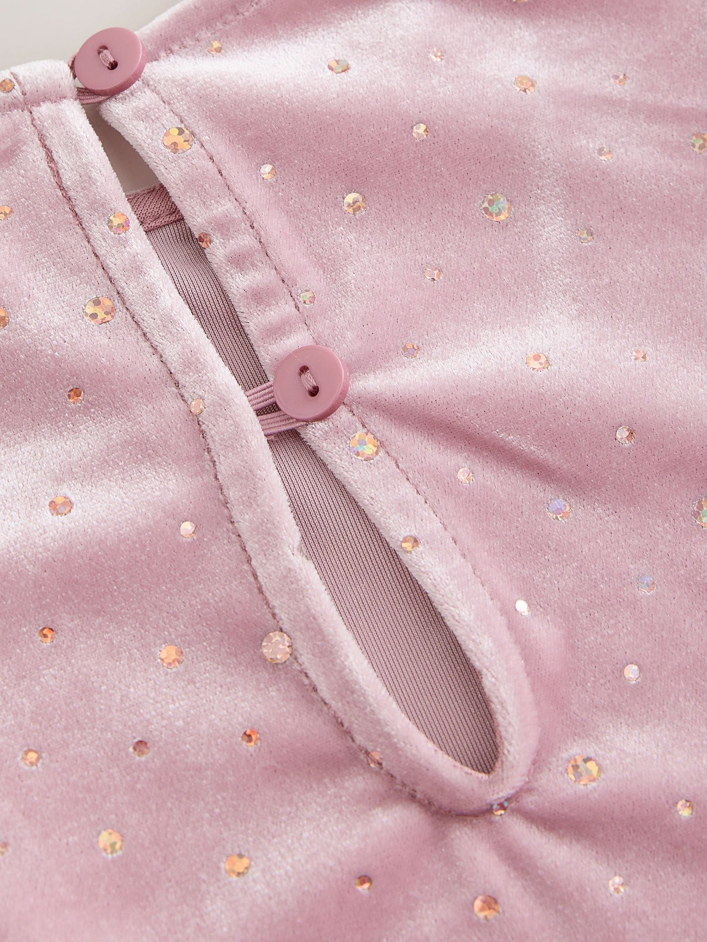 Dsiney Kidz - Light Pink Velvet Short Sleeve Occasion Dress (3mths-8yrs) image 9