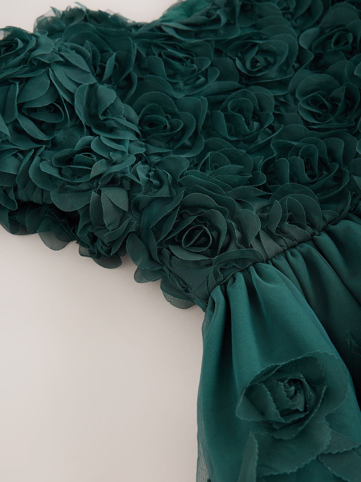 Dsiney Kidz - Forest Green 3D Flower Occasion Dress (3mths-8yrs) image 4