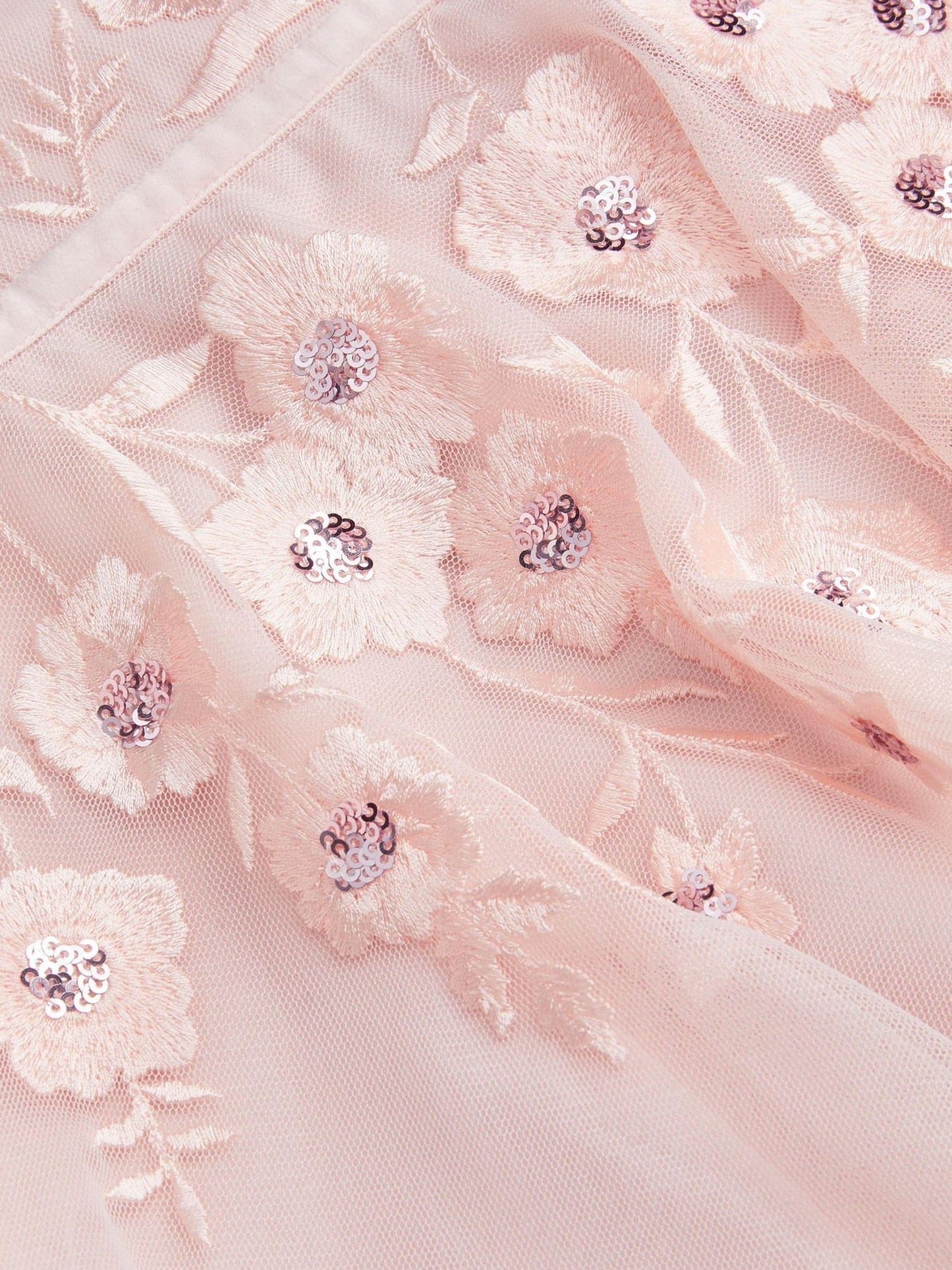 Monsoon Pink Oelene Floral Embroidered Skater Dress image 3
