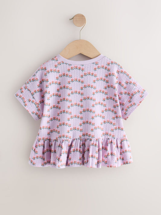 Dsiney Kidz - Purple Short Sleeve Peplum T-Shirt (3mths-7yrs) image 2