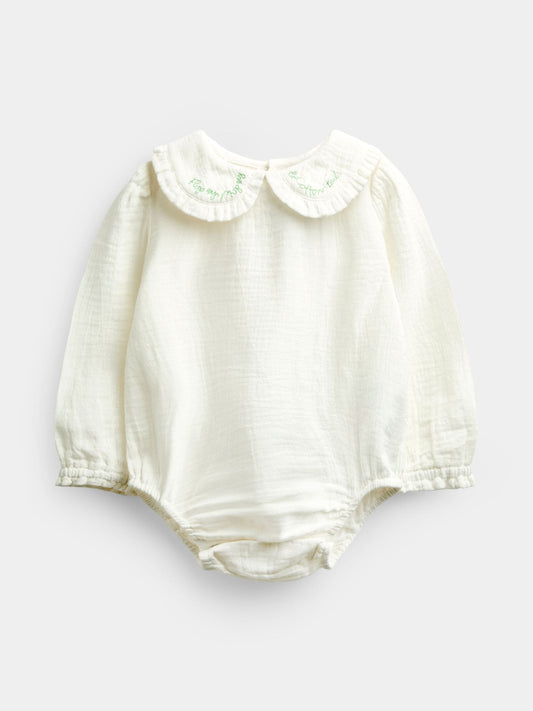 JoJo Maman Bébé Green Peter Rabbit Flopsy Gingham Dungaree Set image 2