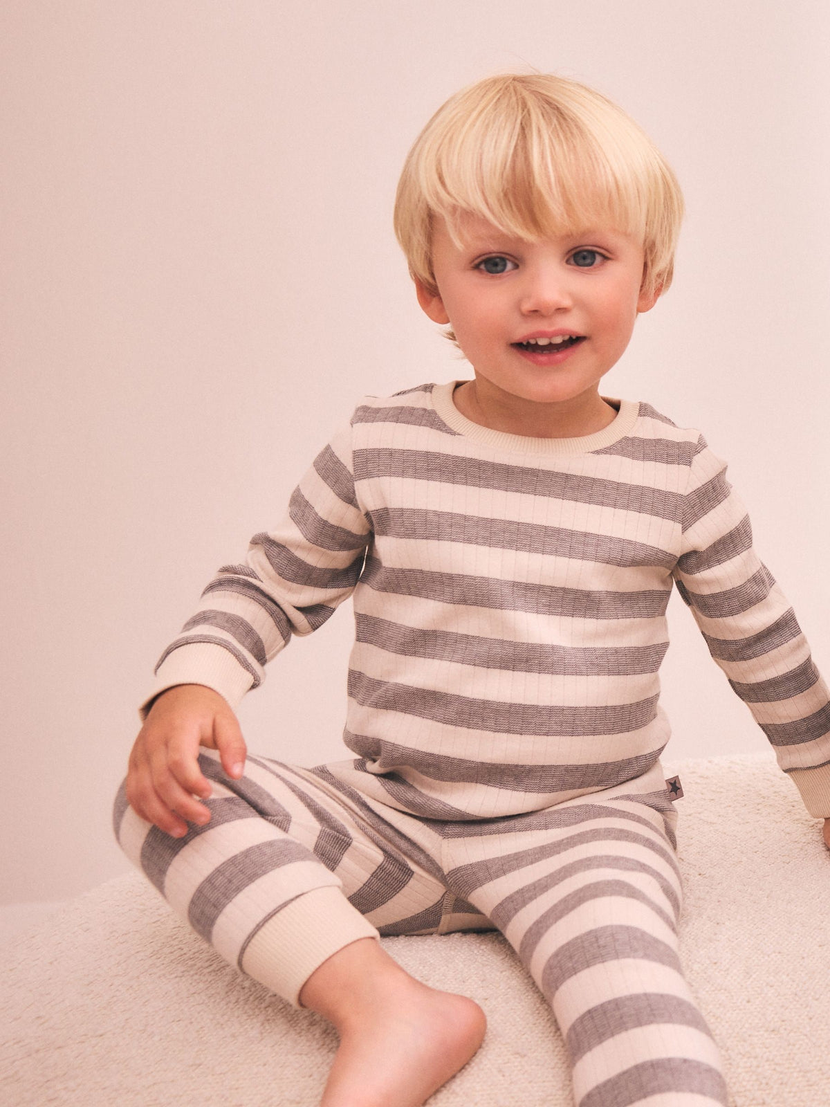 Brown/Cream Stars Snuggle Pyjamas Set 3 Pack (9mths-12yrs) - image 3