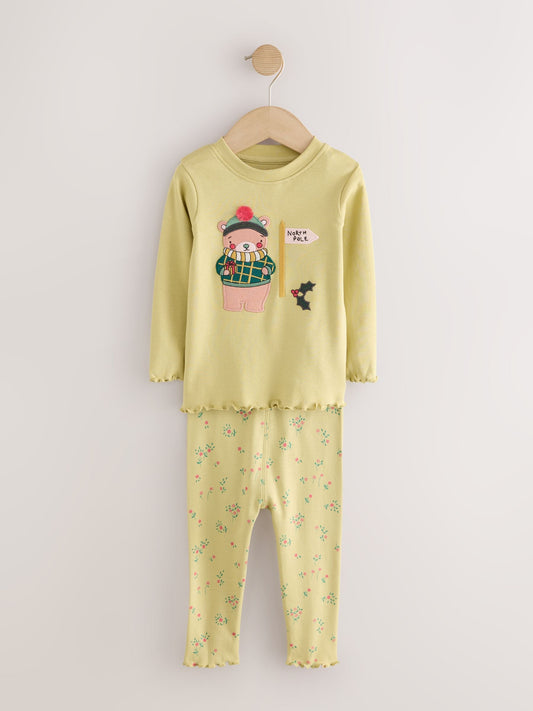 Dsiney Kidz - Pink/Green Snuggle Pyjamas 3 Pack (9mths-12yrs) image 2