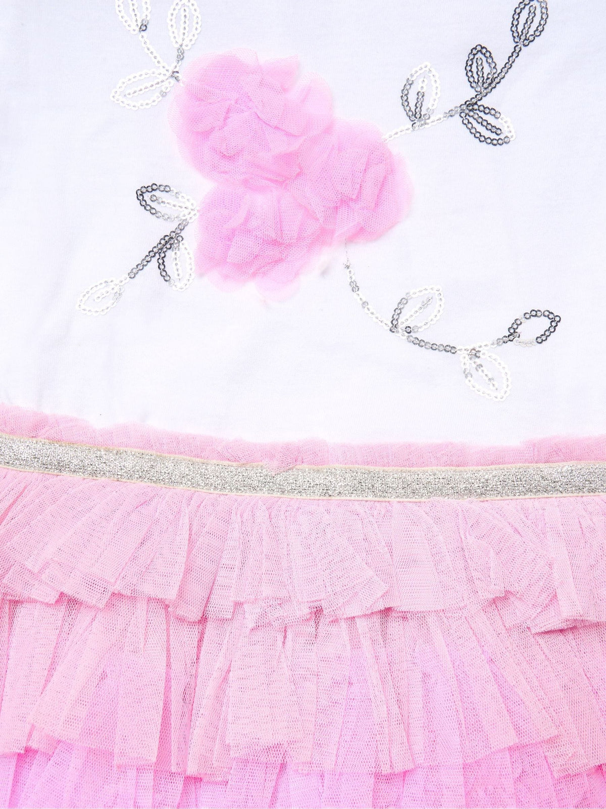 Dsiney Kidz - Miss Light Pink Sequin Embroidery Floral Tutu Dress image 3