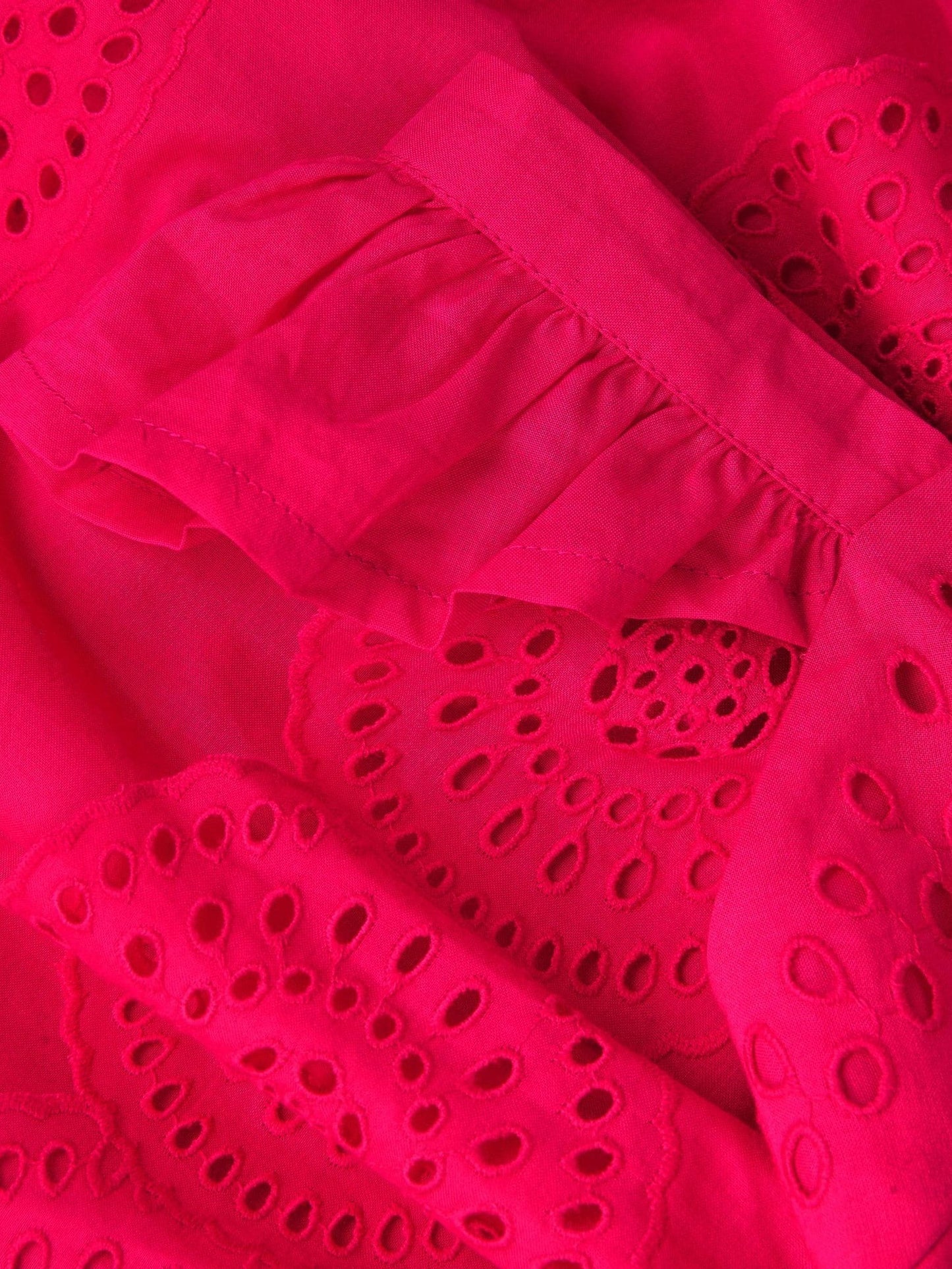Monsoon Pink Broderie Tiered Cotton Dress image 4
