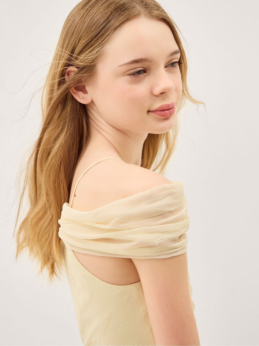 Dsiney Kidz - Monsoon Yellow Texas One Shoulder Prom Dress image 2