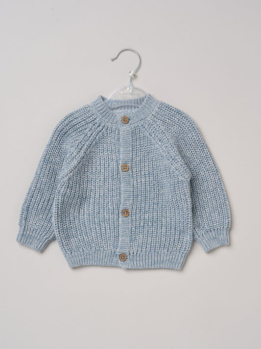 Dsiney Kidz - Rock-A-Bye Baby Boutique Blue Text Embroidered Knitted Cardigan image 2