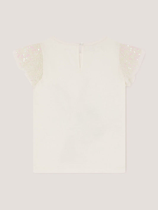 Monsoon Cream Sequin Bunny T-Shirt image 2