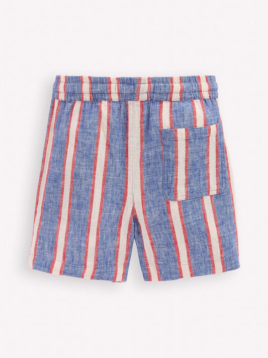 Boden Blue Cotton Linen Blend Shorts image 2