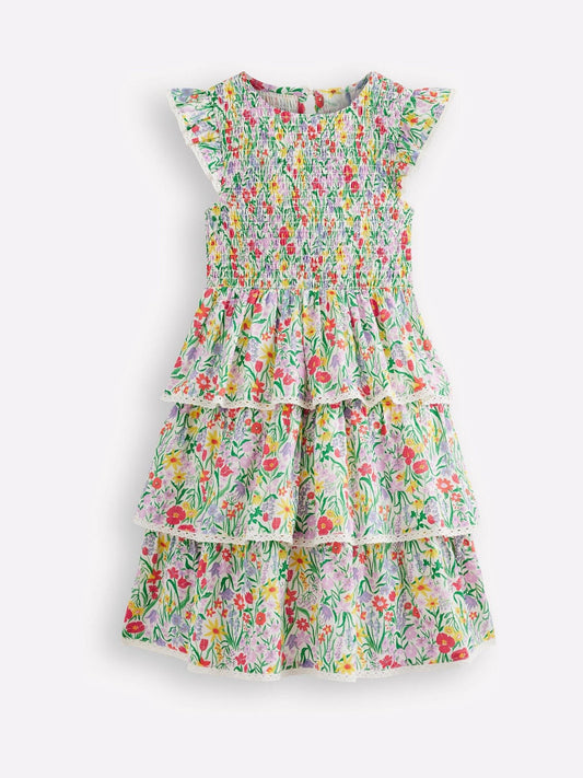 Dsiney Kidz - Boden Yellow Tiered Lace Woven Dress image 2