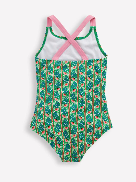 Dsiney Kidz - Boden Green Cross-back Printed Swimsuit image 2