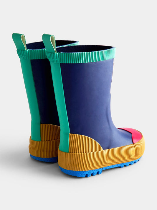 Dsiney Kidz - JoJo Maman Bébé Blue Colourblock Wellies image 2