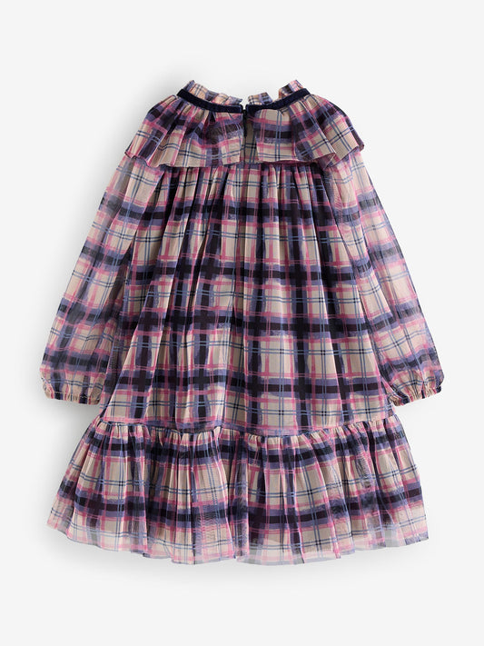 Dsiney Kidz - Angel & Rocket Pink Cleo Check Mesh Dress image 2