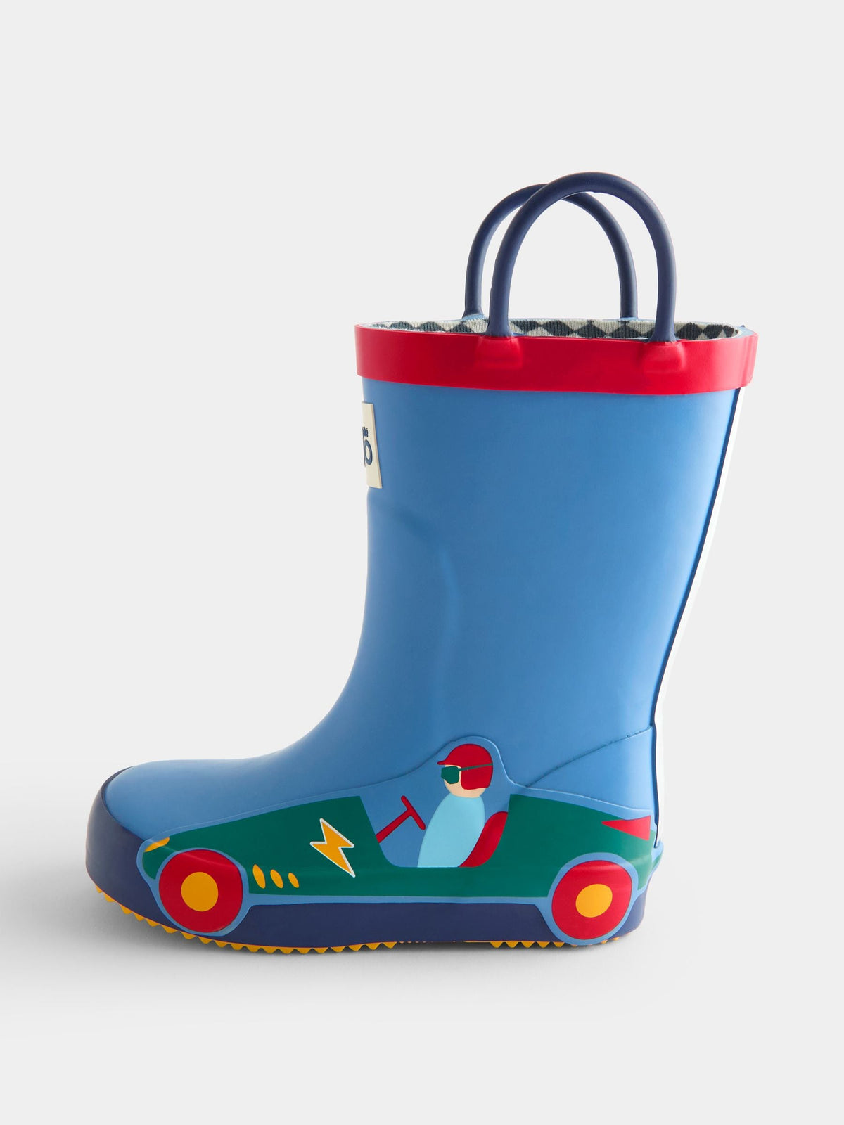 JoJo Maman Bébé Blue Race Car Handle Wellies - image 4