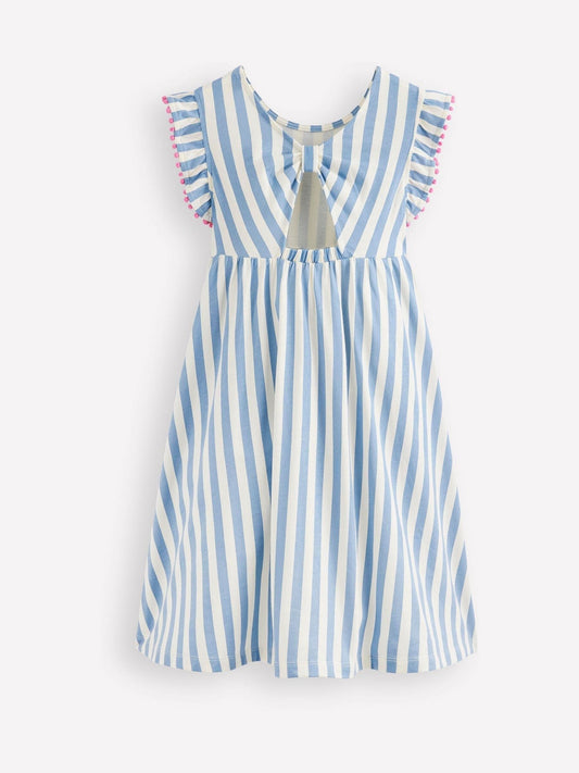 Dsiney Kidz - Boden Blue Bow Back Jersey Dress image 2
