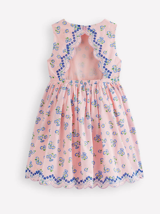 Dsiney Kidz - Boden Pink Broderie Back Detail Dress image 2