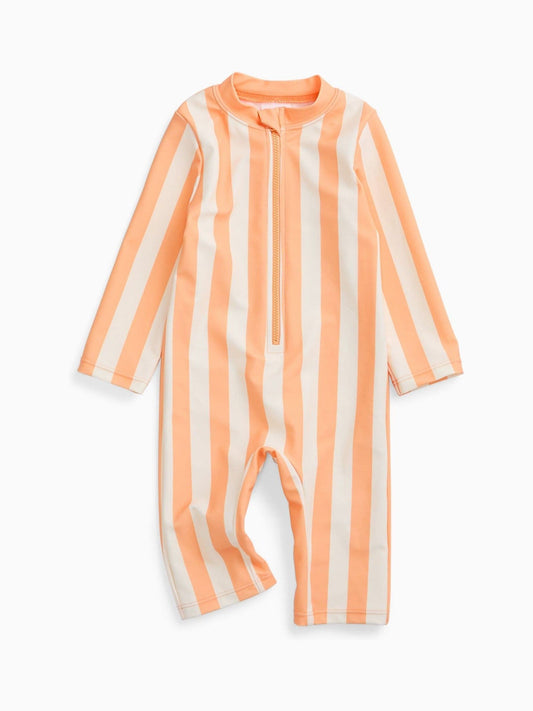 KIDLY by MORI Orange Front Zip Sunsafe Swimsuit image 2