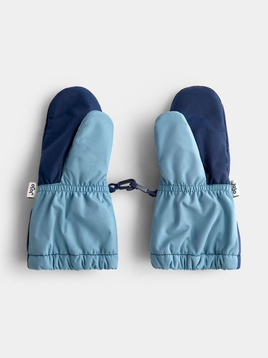 JoJo Maman Bébé Blue Colourblock Fleece Lined Mittens - image 2
