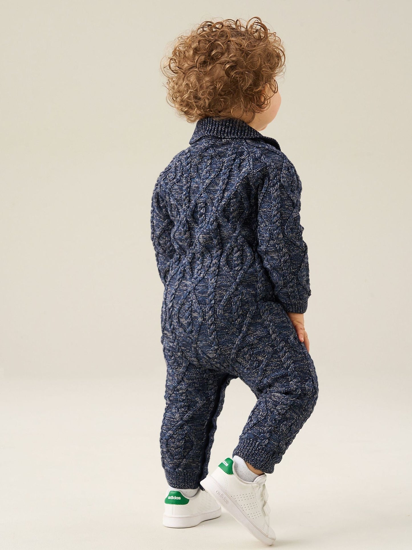 Angel & Rocket Blue Theodore Cable Knit Romper image 2