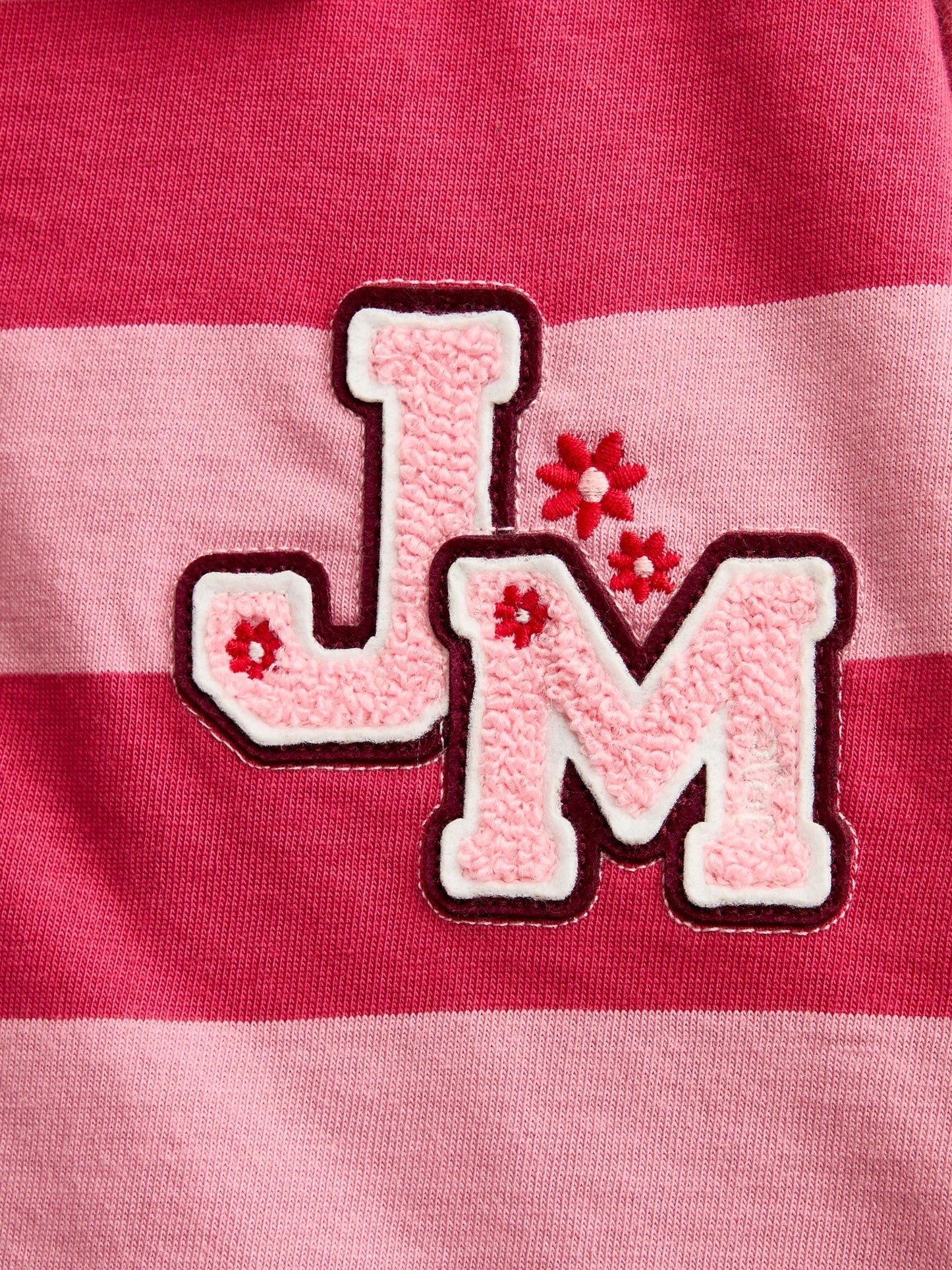 Dsiney Kidz - JoJo Maman Bébé Pink Stripe Appliqué Rugby Shirt image 5