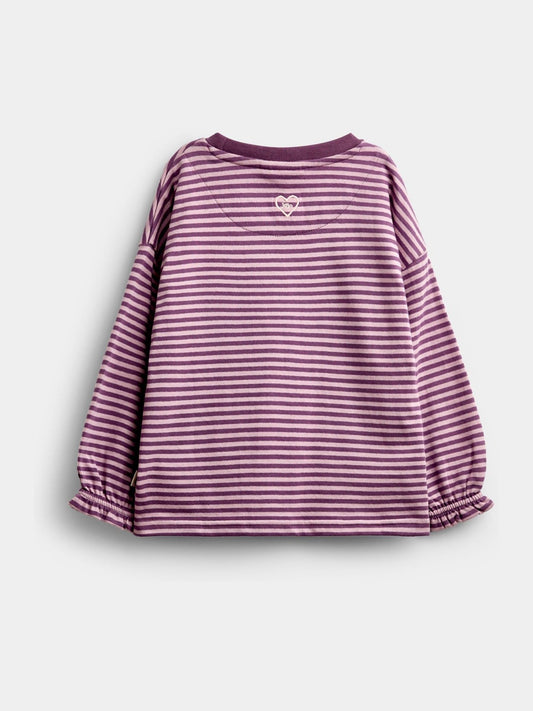 Dsiney Kidz - JoJo Maman Bébé Plum Purple Fairy Striped Top image 2