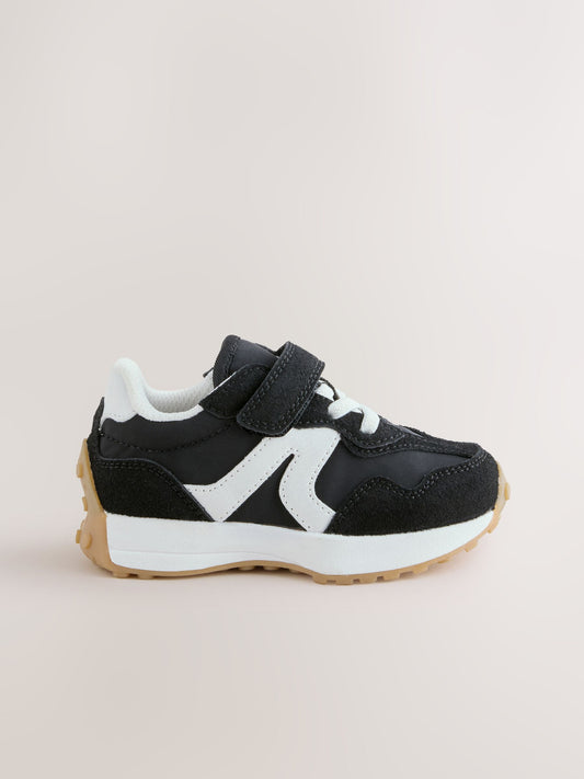 Dsiney Kidz - Black Elastic Lace Touch Fasten Trainers image 2