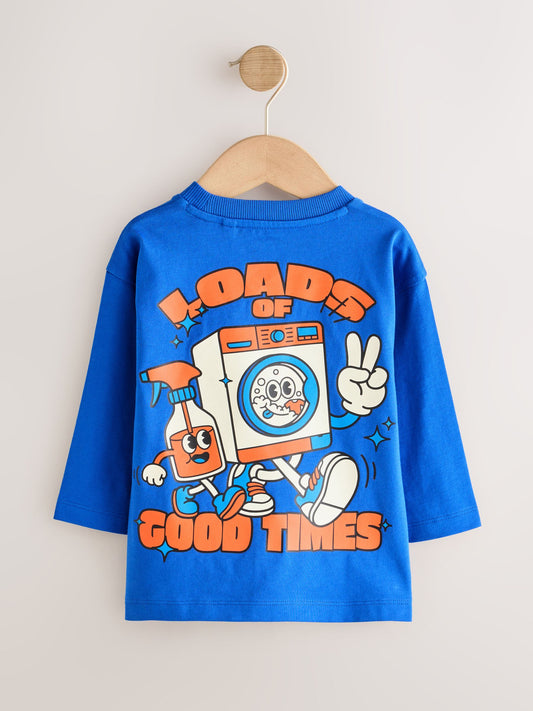 Dsiney Kidz - Blue Long Sleeve Graphic T-Shirt (3mths-7yrs) image 2