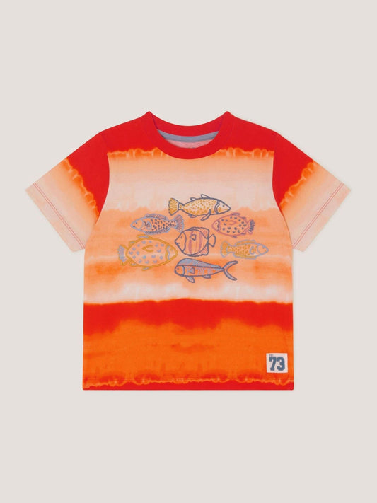 Monsoon Orange Fish Tie Dye T-Shirt image 2