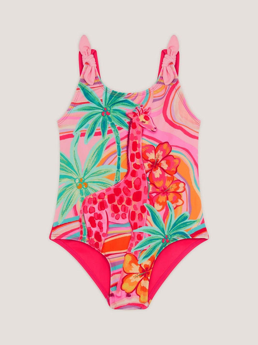 Dsiney Kidz - Monsoon Orange Giraffe Print Swimsuit image 2