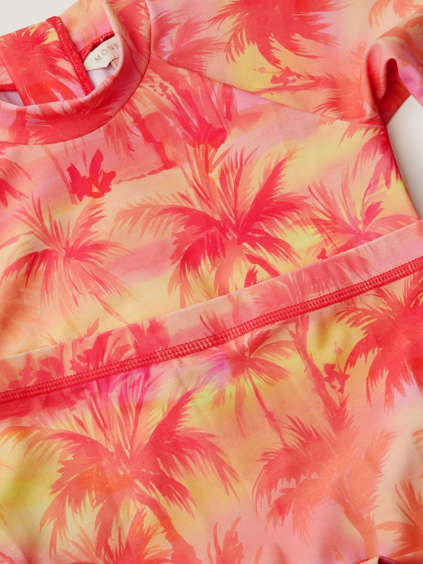 Monsoon Orange Palm Print UPF50+ Rash Vest Swim Set image 5