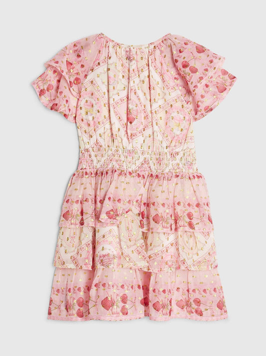Dsiney Kidz - River Island Pink Cherry Chiffon Dress image 2