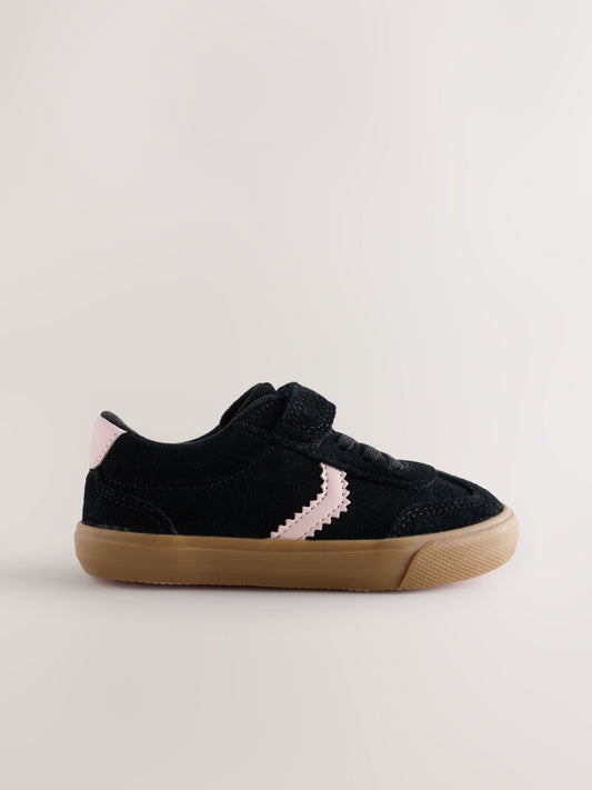Dsiney Kidz - Black Wide Fit (G) Touch Fastening Elastic Lace Trainers image 2