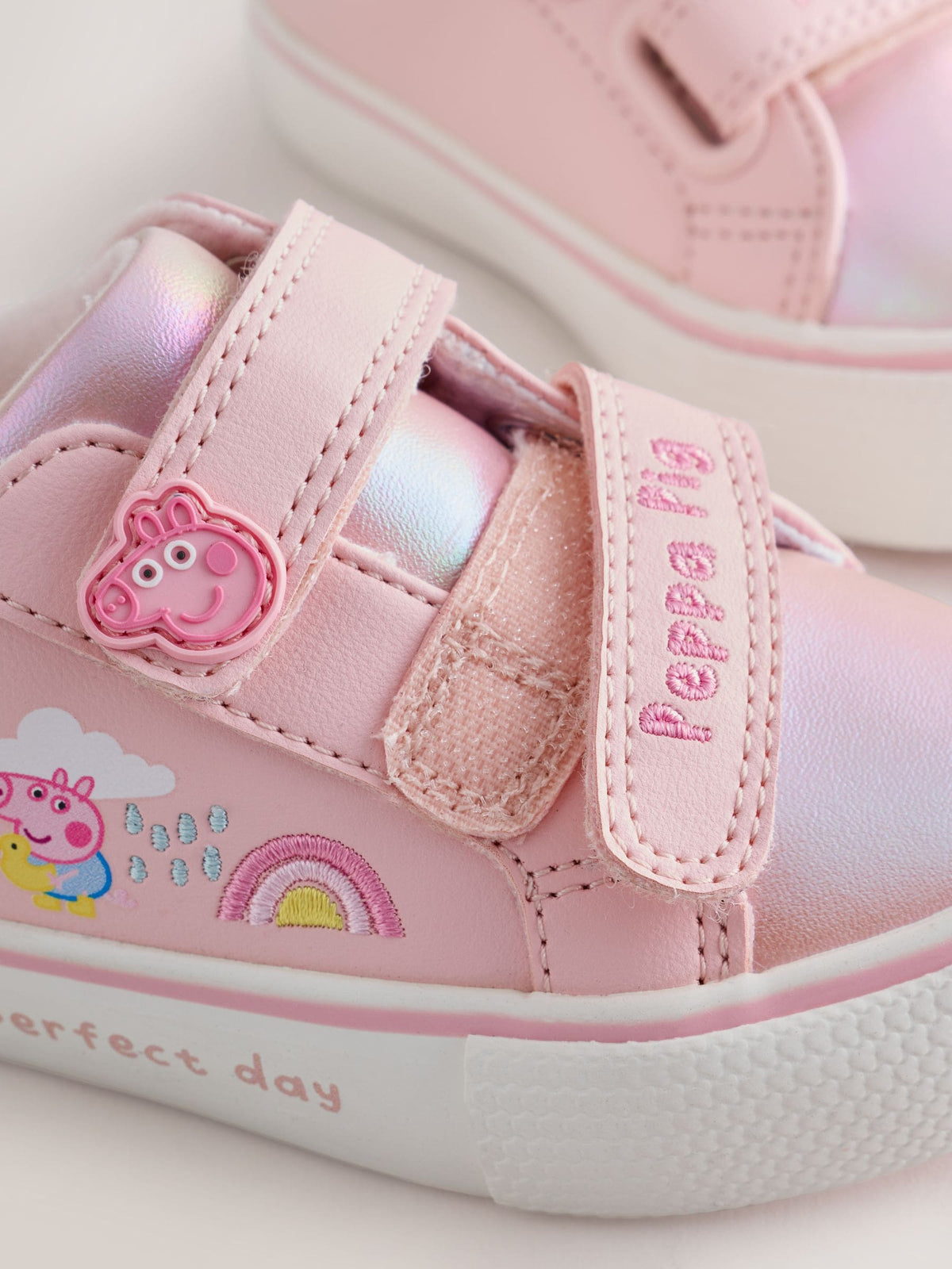 Dsiney Kidz - Pink Standard Fit (F) Peppa Pig Chunky Trainers with Touch Fastening image 5