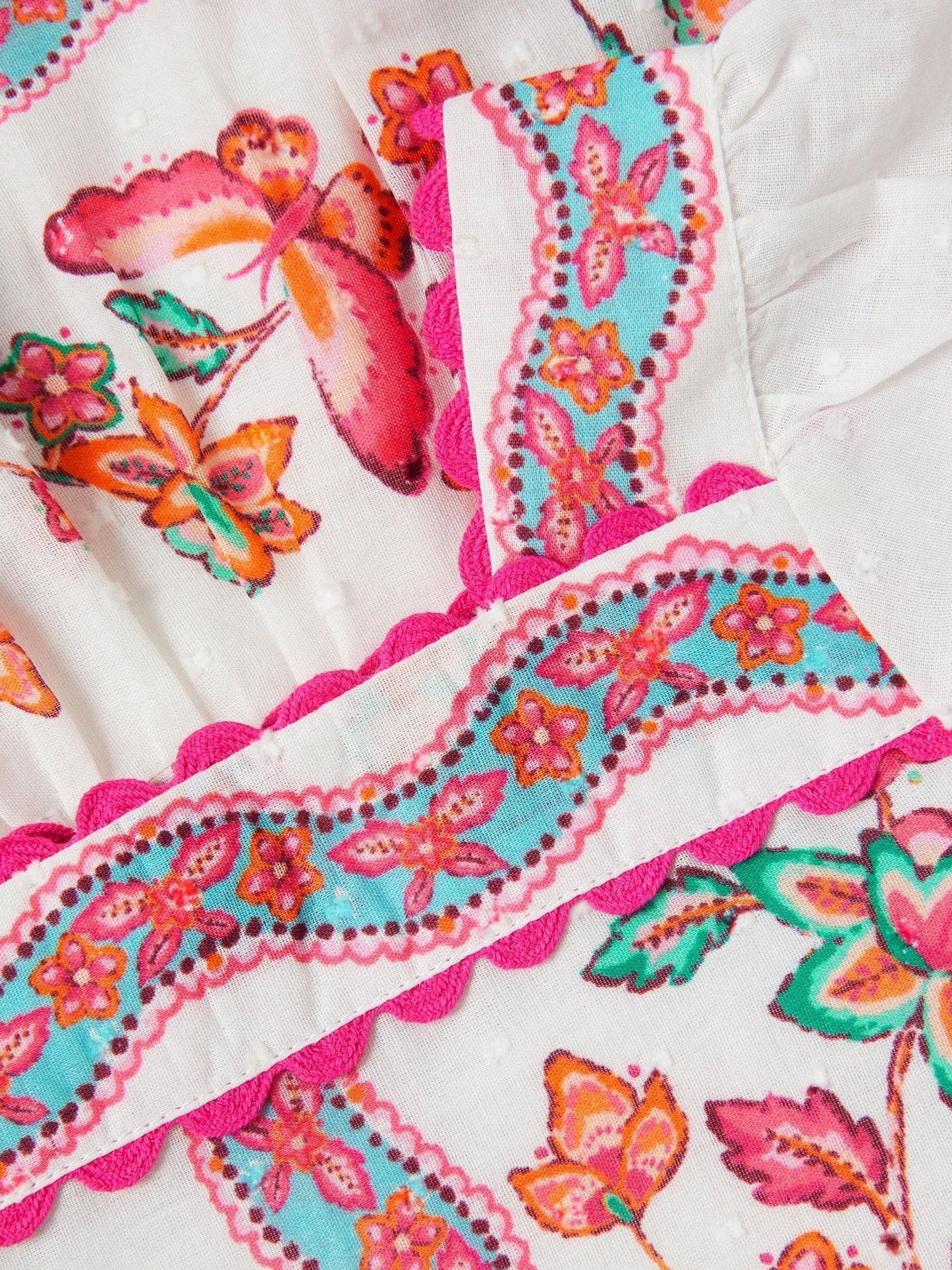 Monsoon Cream Baby Jelena Butterfly Print Dress image 2
